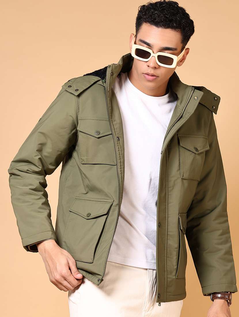men long sleeves solid utility jacket - 21670803 -  Standard Image - 1