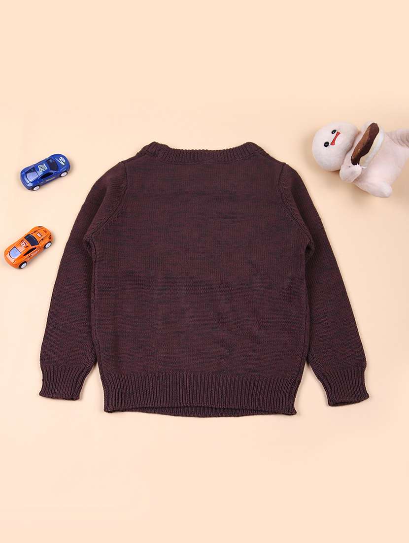 boys self design long sleeve sweater - 21670828 -  Standard Image - 1
