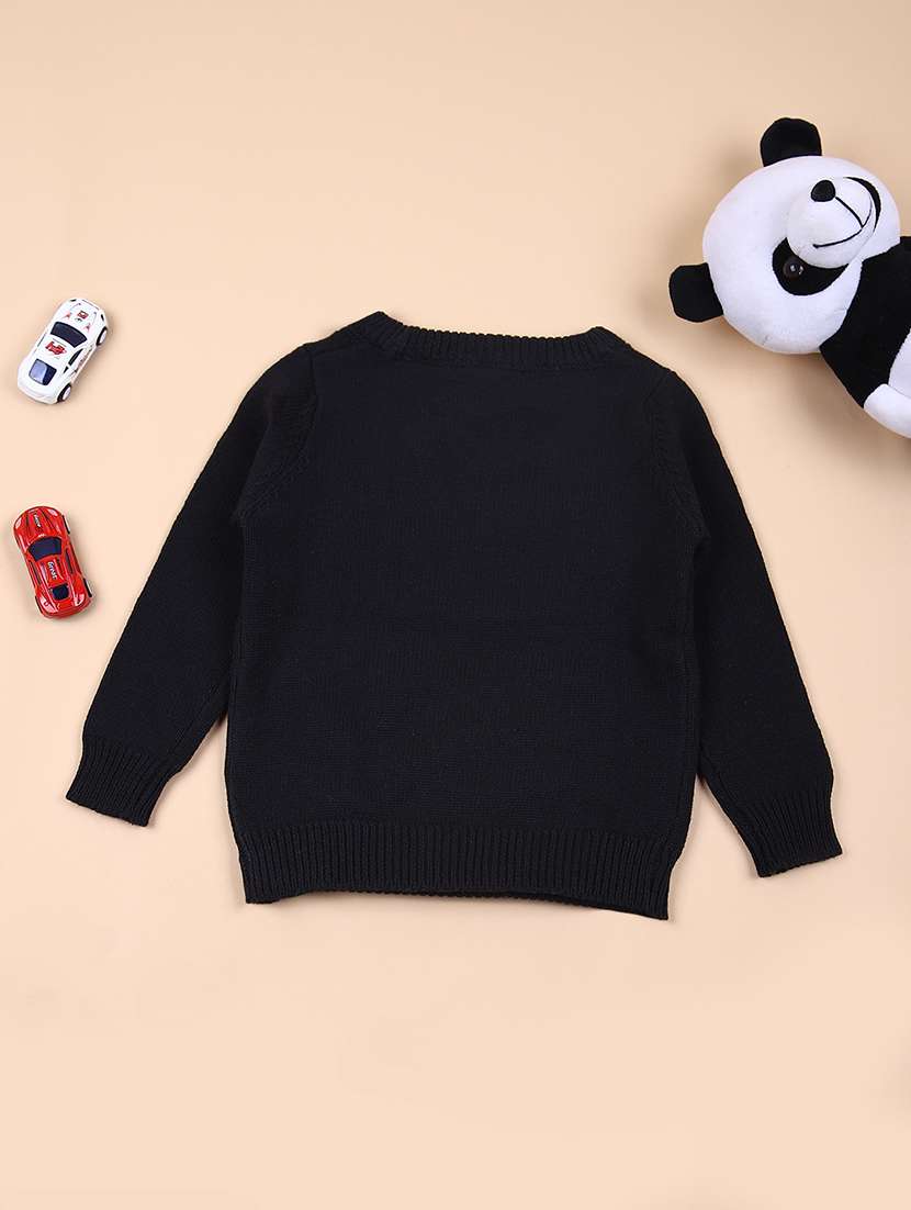 boys self design long sleeve sweater - 21670830 -  Standard Image - 1