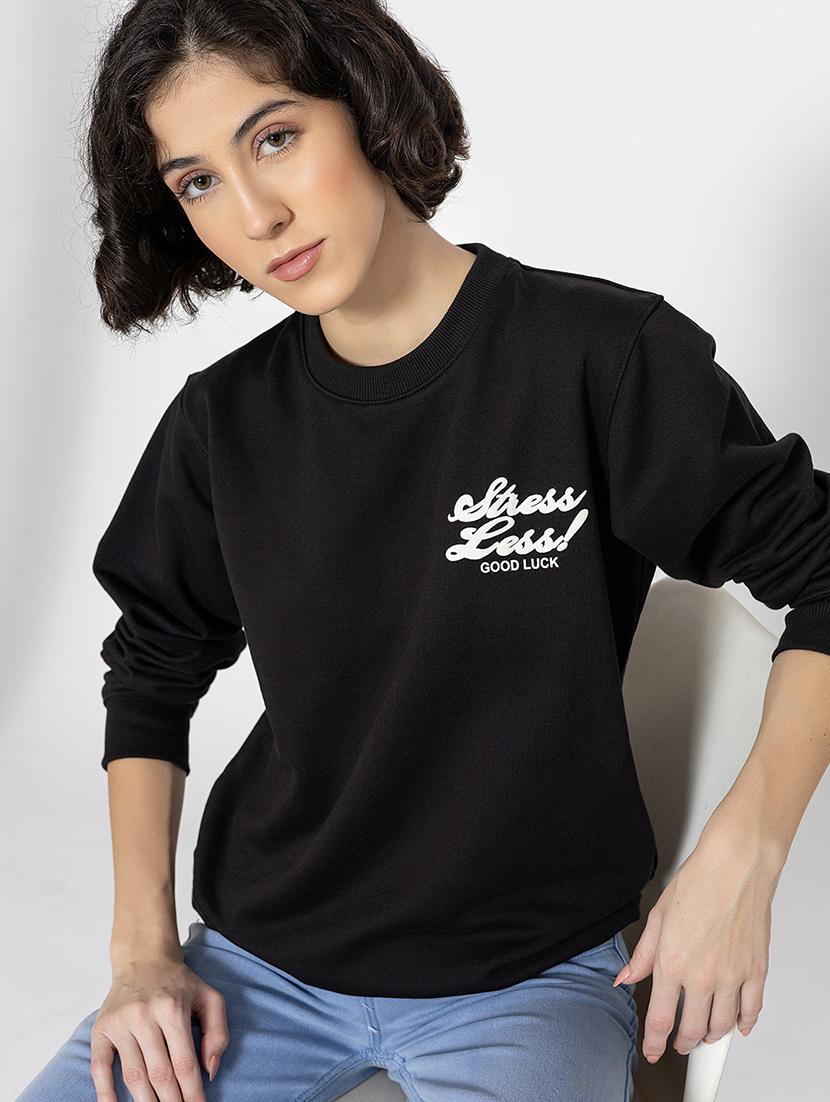 women placement print long sleeves sweatshirt - 21670913 - Standard Image - 1