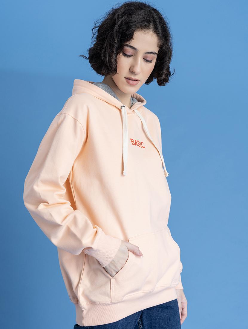 women chest print long sleeves sweatshirt - 21670914 - Standard Image - 1