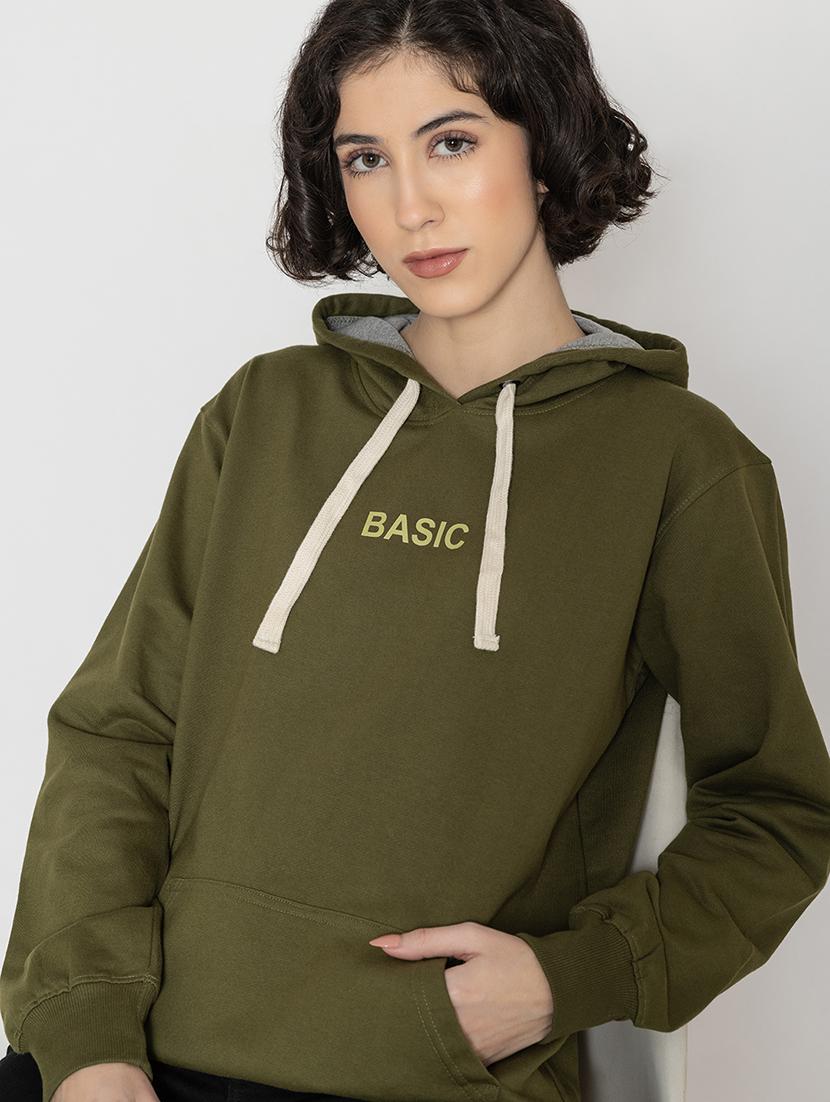 women chest print long sleeves sweatshirt - 21670915 -  Standard Image - 1