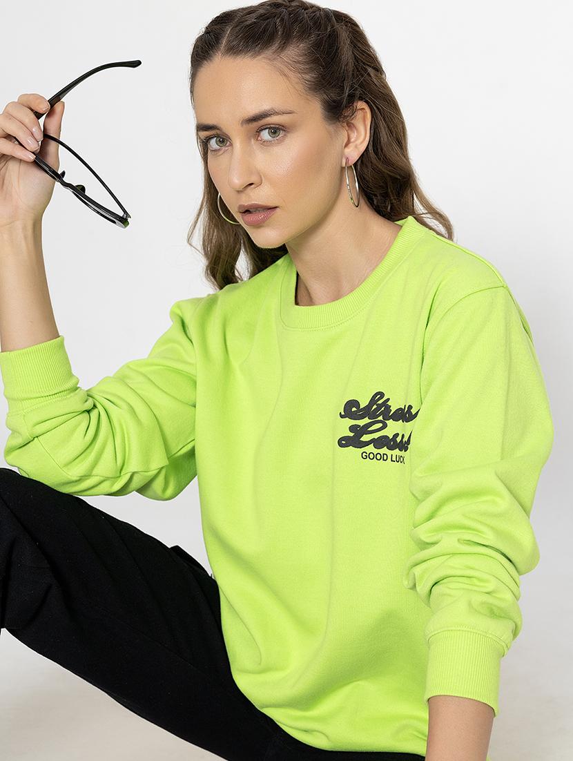 women placement print long sleeve sweatshirt - 21670918 - Standard Image - 4