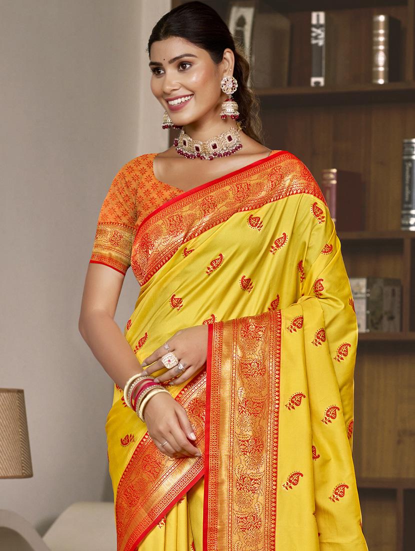women self design banarasi saree with blouse - 21671030 -  Standard Image - 1