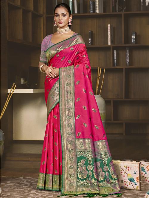 women self design banarasi saree with blouse - 21671031 -  Standard Image - 0