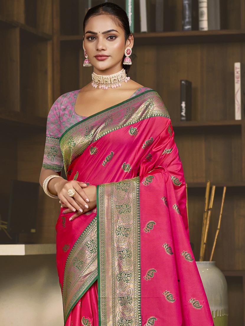 women self design banarasi saree with blouse - 21671031 -  Standard Image - 1
