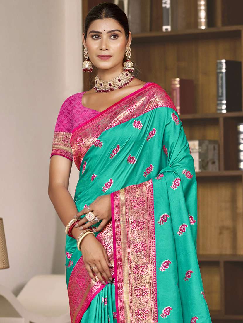 women self design banarasi saree with blouse - 21671032 -  Standard Image - 1