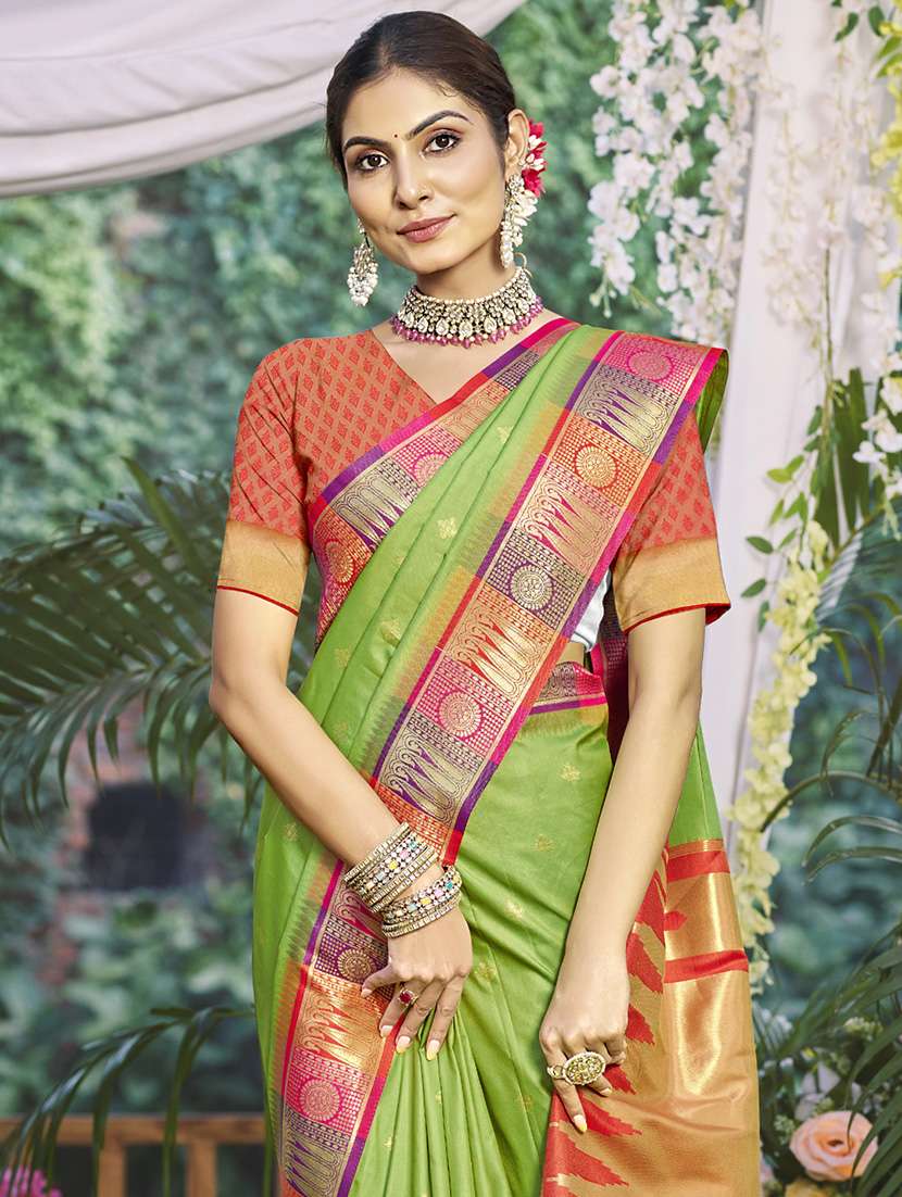 women self design bordered saree with blouse - 21671050 -  Standard Image - 1