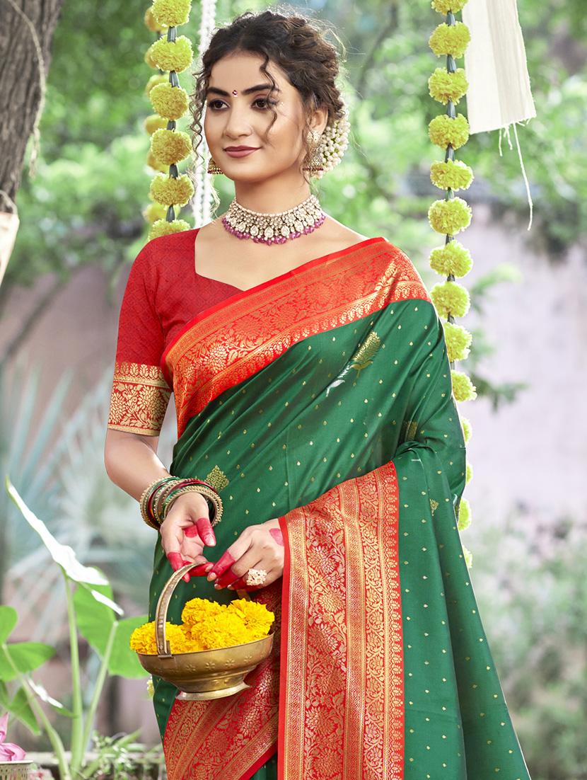 women self design banarasi saree with blouse - 21671069 -  Standard Image - 1