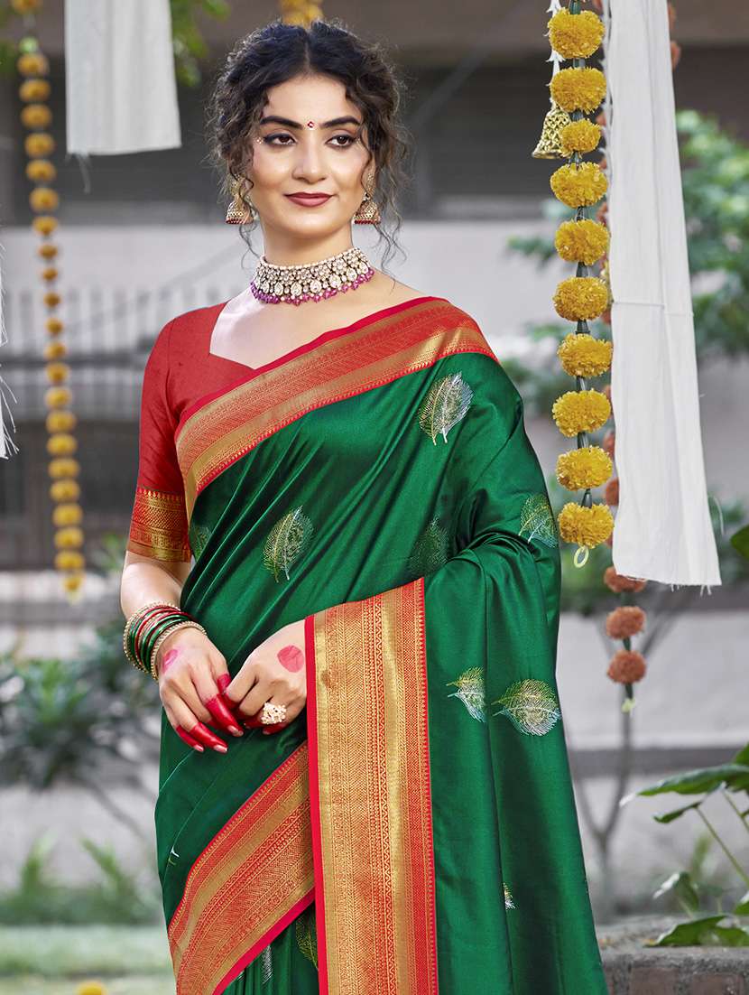 women self design bordered saree with blouse - 21671085 -  Standard Image - 1