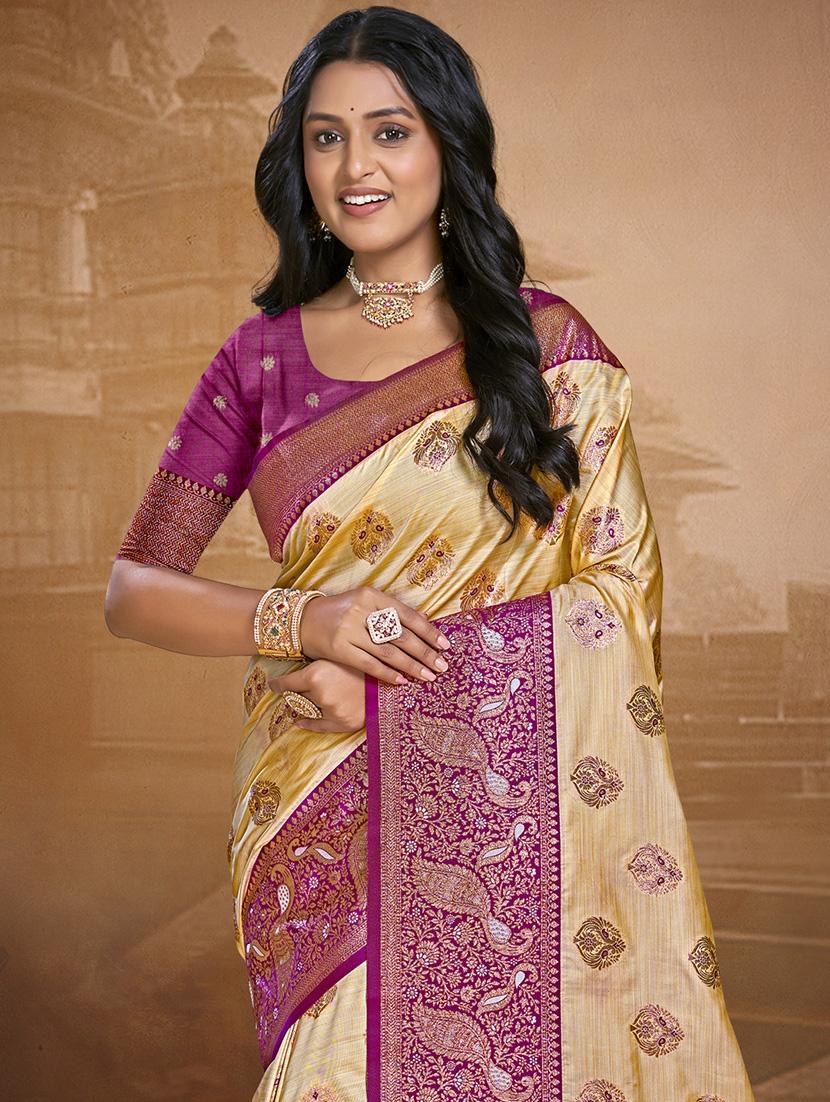 women self design bordered saree with blouse - 21671121 -  Standard Image - 1