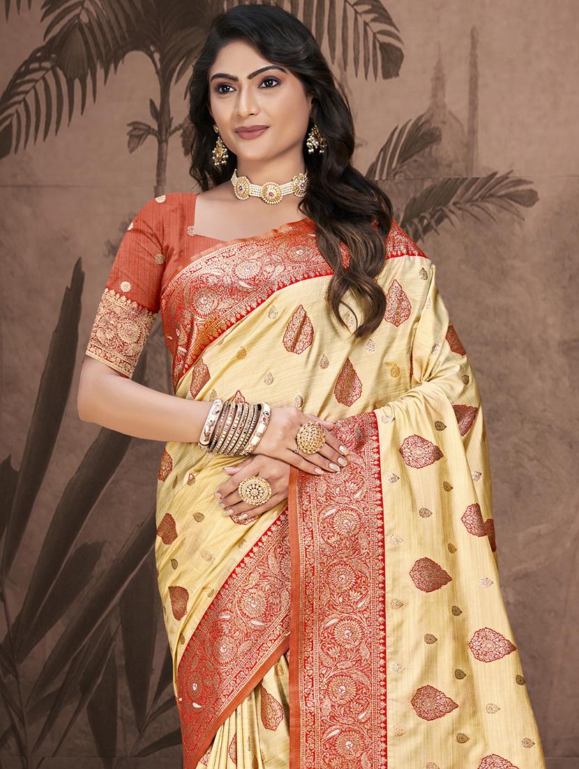 women self design bordered saree with blouse - 21671128 -  Standard Image - 1