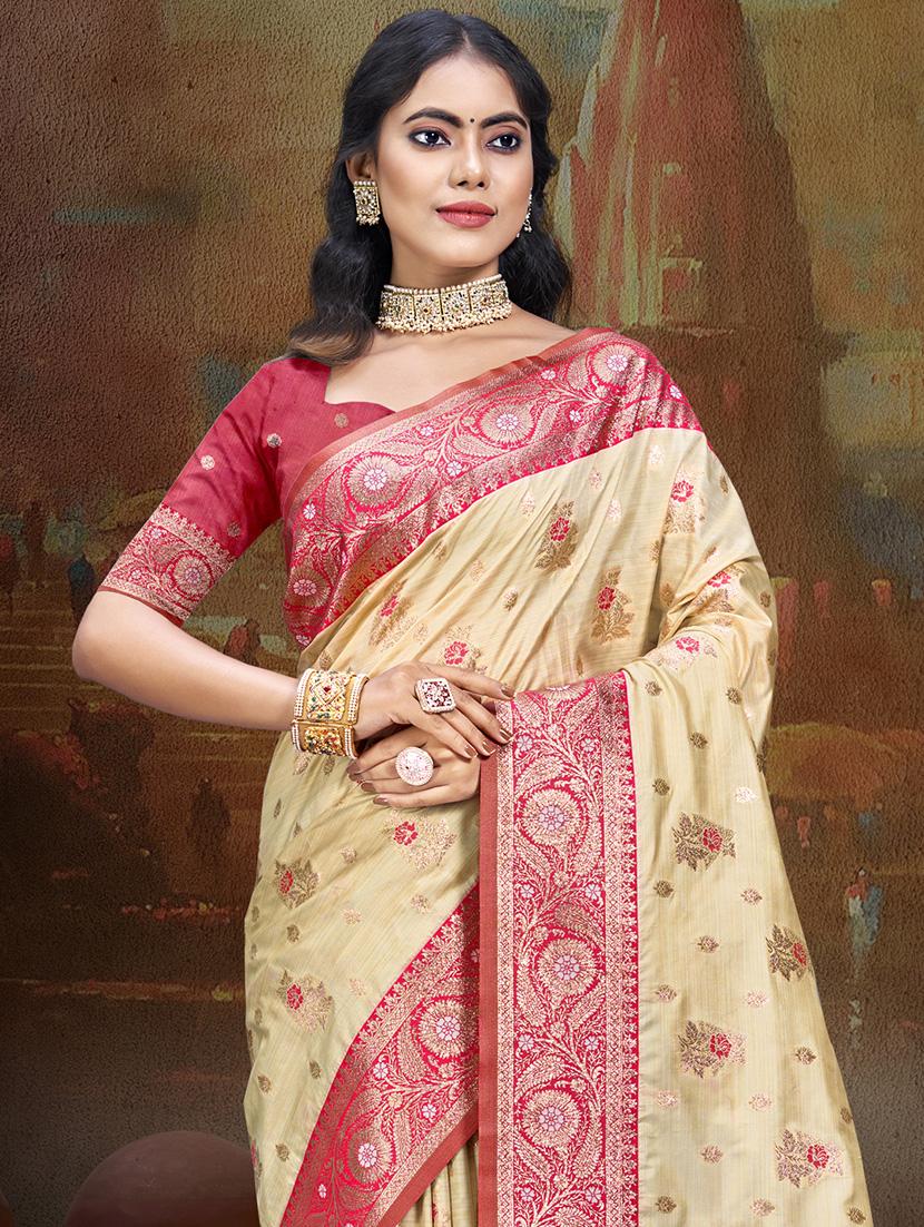 women self design bordered saree with blouse - 21671134 -  Standard Image - 1