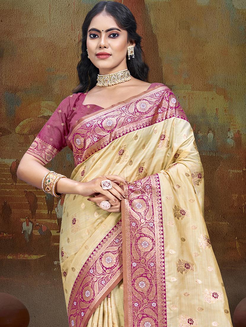 women self design bordered saree with blouse - 21671136 -  Standard Image - 1