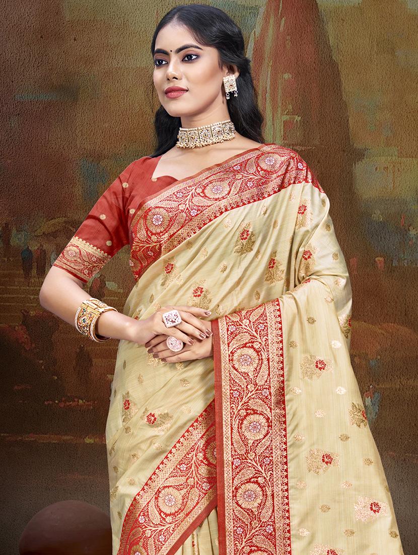 women self design bordered saree with blouse - 21671137 - Standard Image - 1