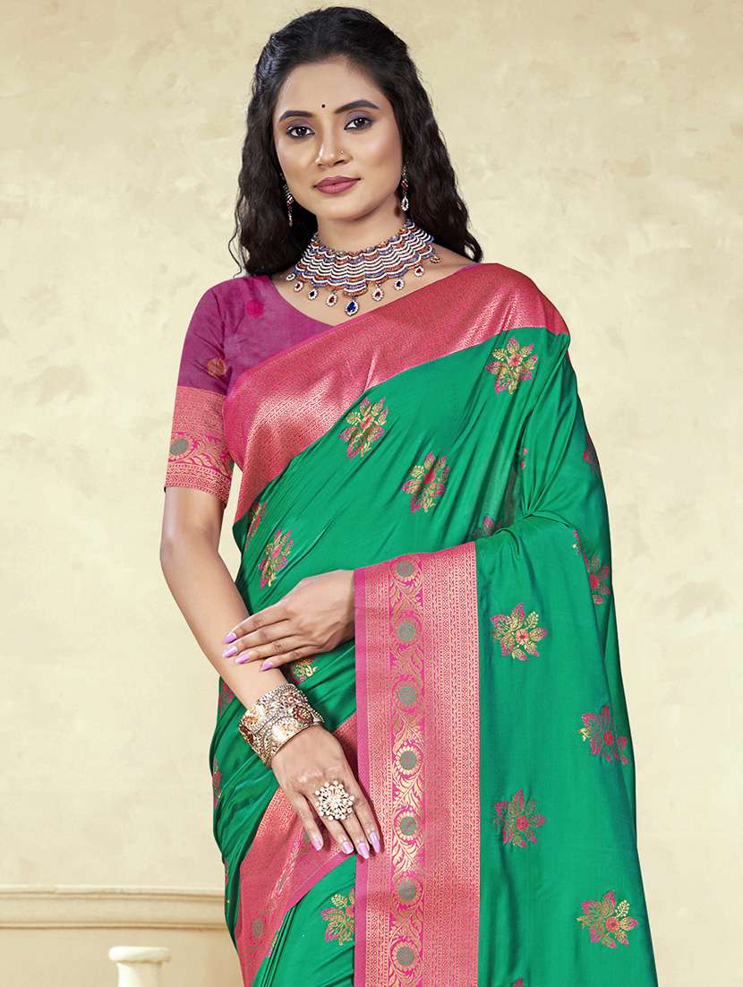 women self design bordered saree with blouse - 21671159 -  Standard Image - 1