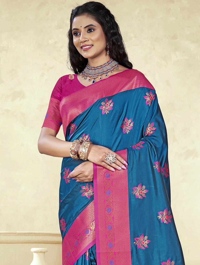 women self design bordered saree with blouse - 21671161 - Standard Image - 1