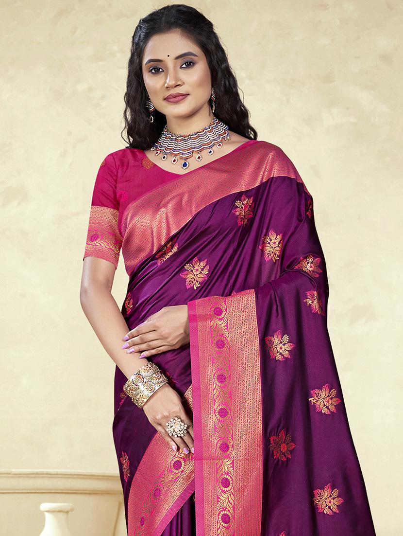 women self design bordered saree with blouse - 21671163 -  Standard Image - 1