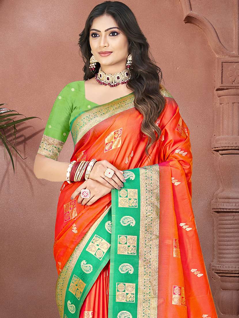 women self design bordered saree with blouse - 21671169 -  Standard Image - 1