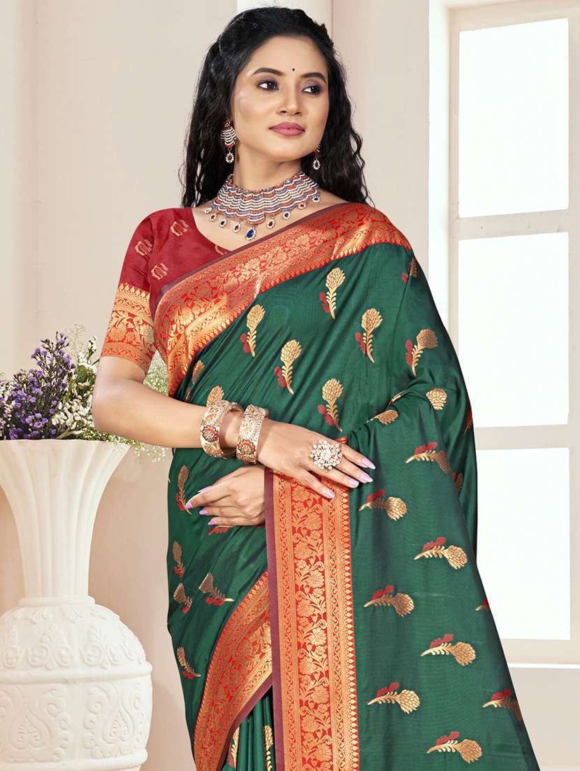women self design bordered saree with blouse - 21671178 -  Standard Image - 1