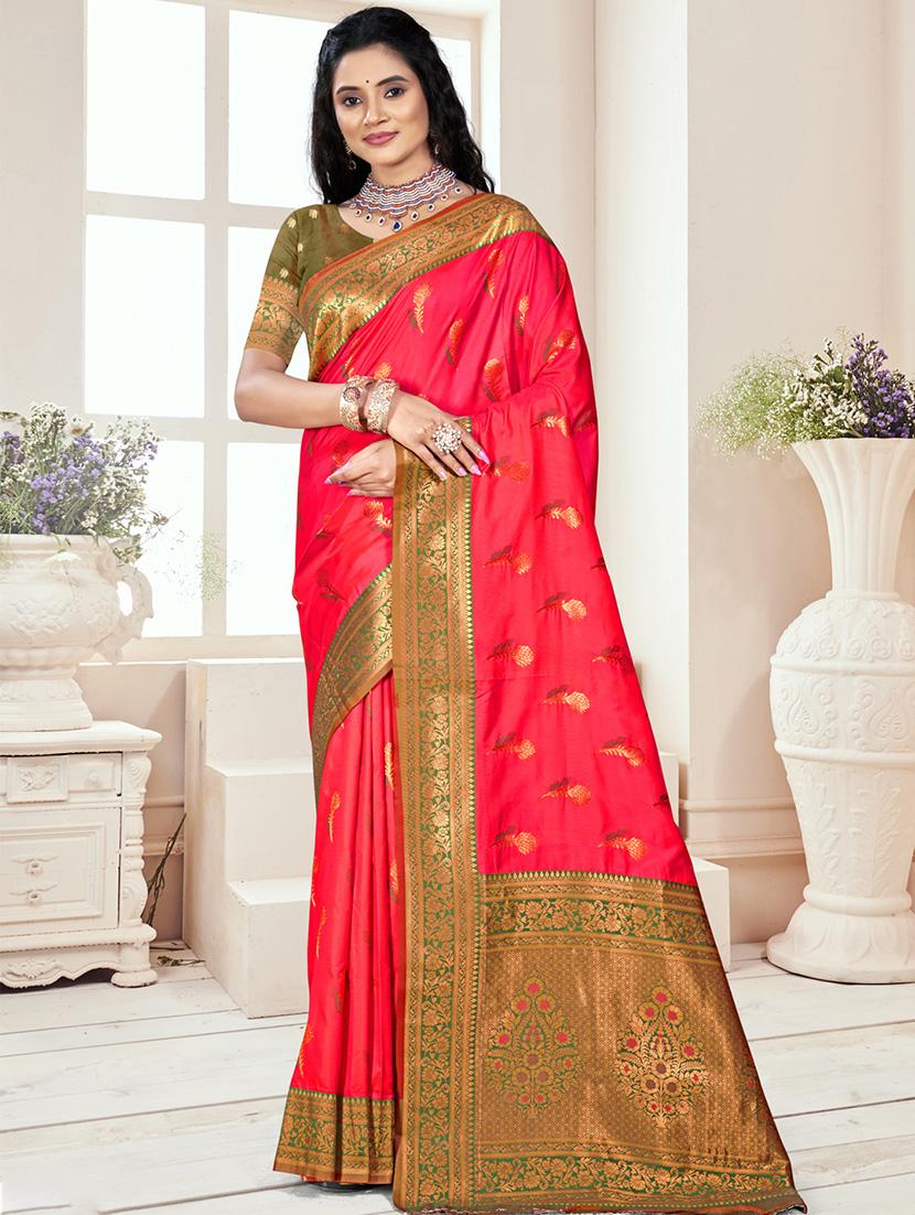 women self design bordered saree with blouse - 21671179 - Zoom Image - 0