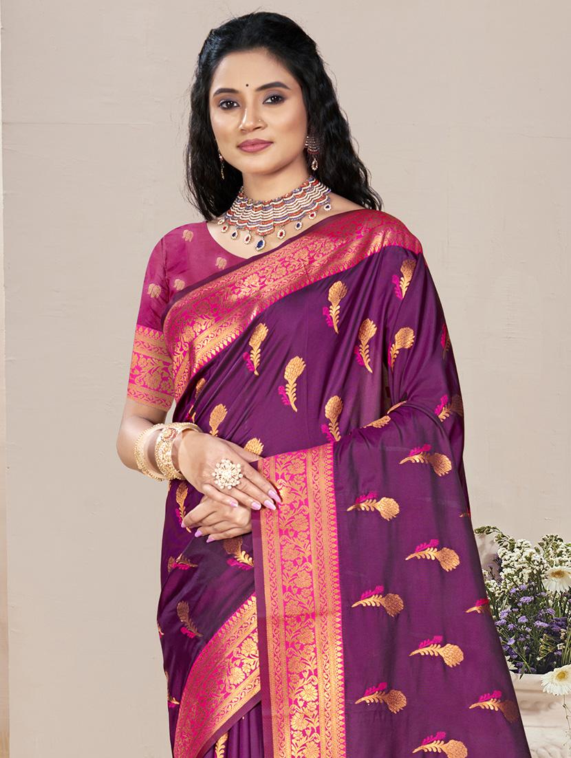 women self design bordered saree with blouse - 21671181 -  Standard Image - 1