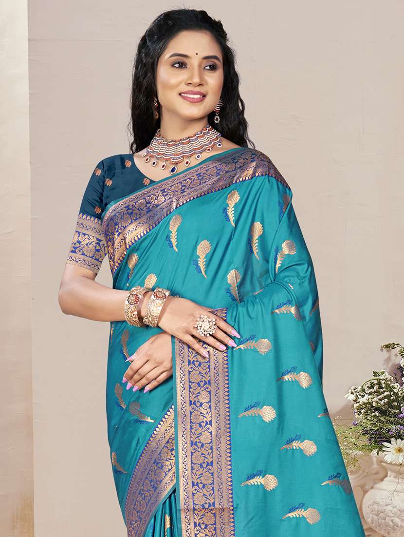 women self design bordered saree with blouse - 21671182 -  Standard Image - 1