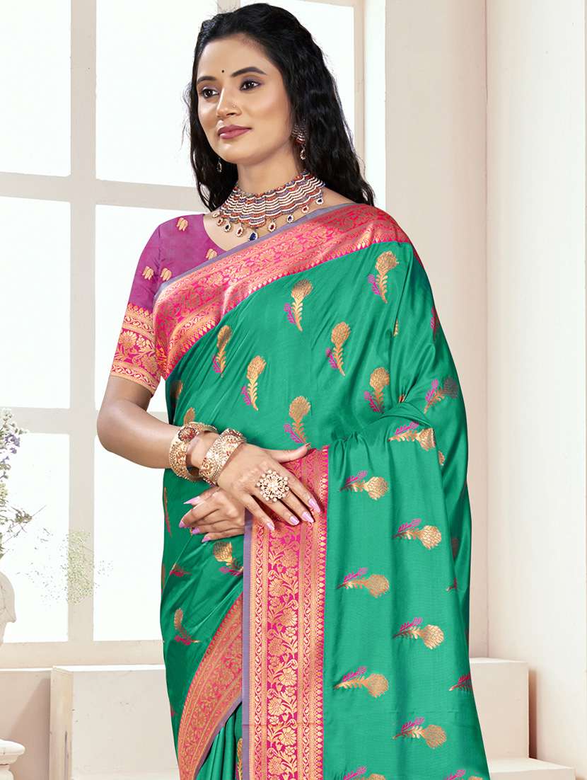 women self design bordered saree with blouse - 21671184 - Standard Image - 1