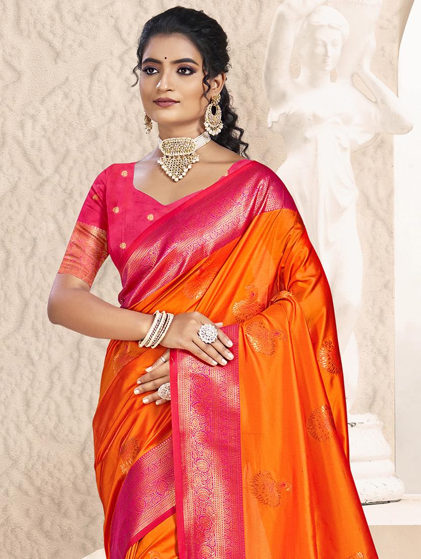 women self design bordered saree with blouse - 21671191 - Standard Image - 1