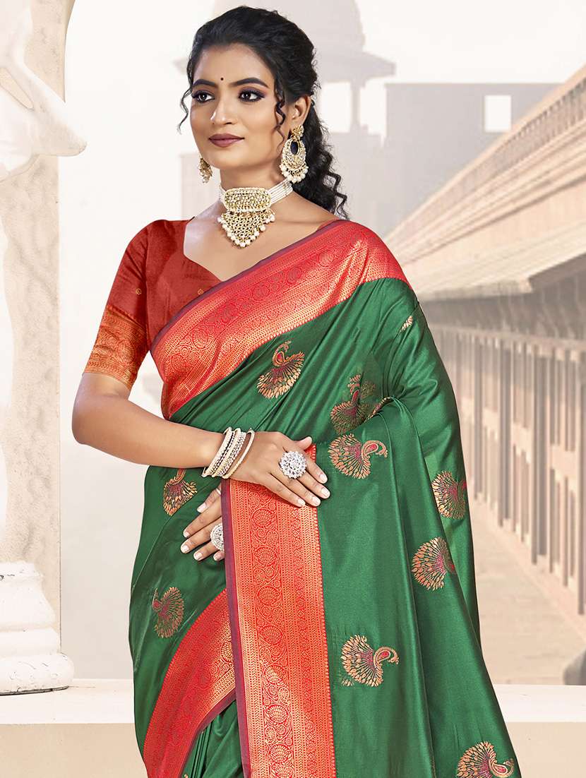 women self design bordered saree with blouse - 21671192 -  Standard Image - 1