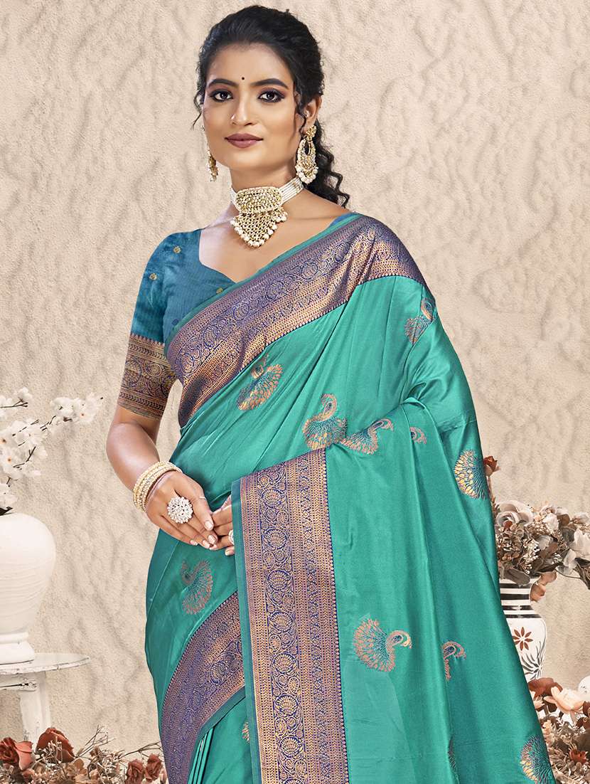 women self design bordered saree with blouse - 21671195 -  Standard Image - 1