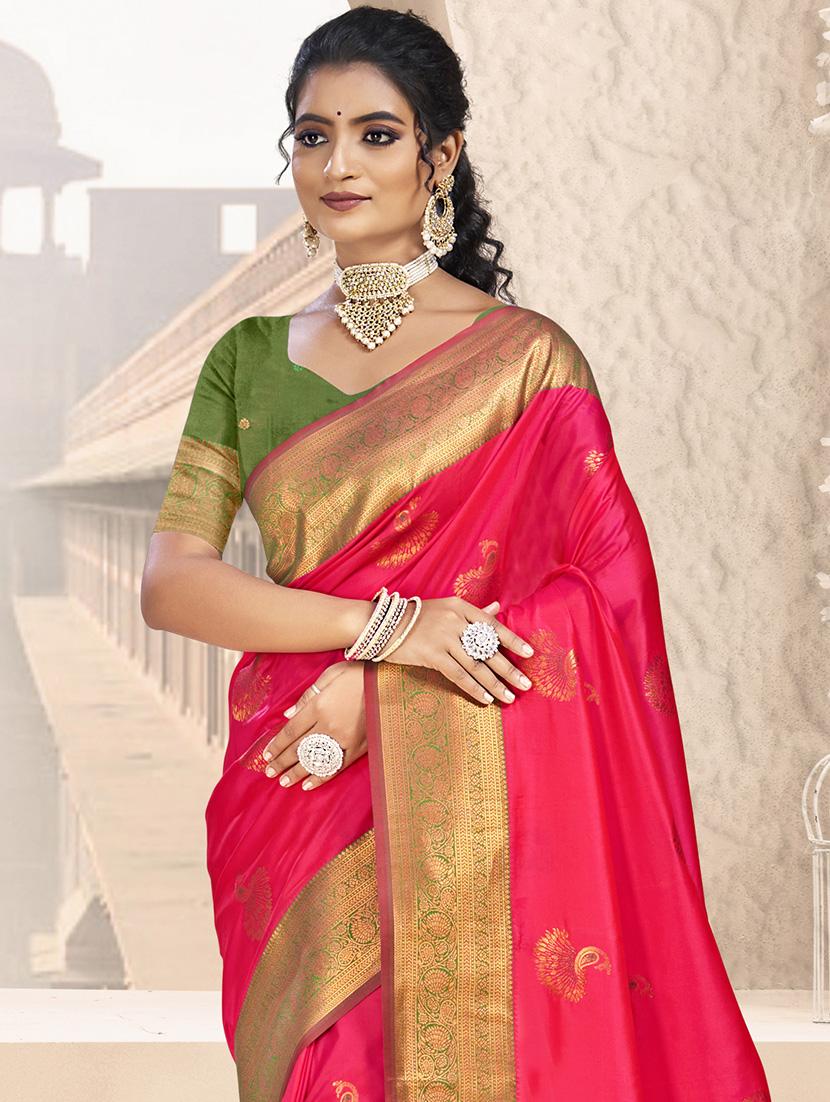 women self design bordered saree with blouse - 21671196 -  Standard Image - 1