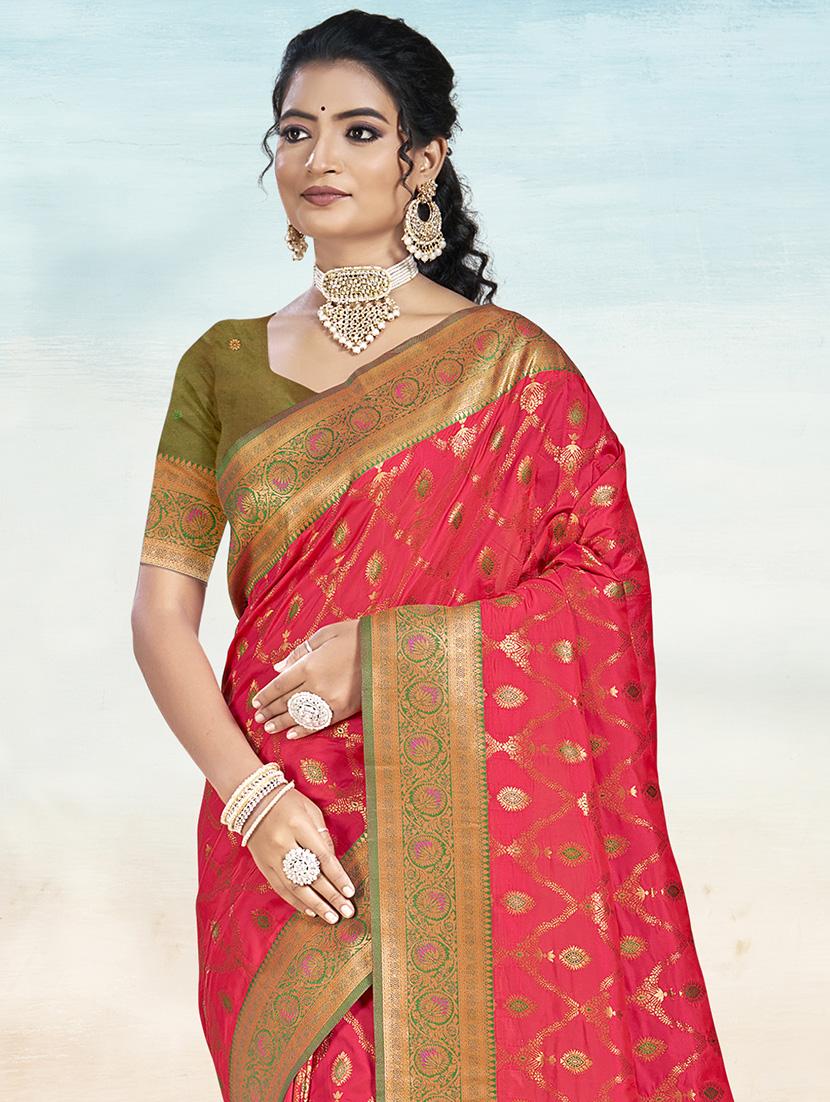 women self design banarasi saree with blouse - 21671208 -  Standard Image - 1
