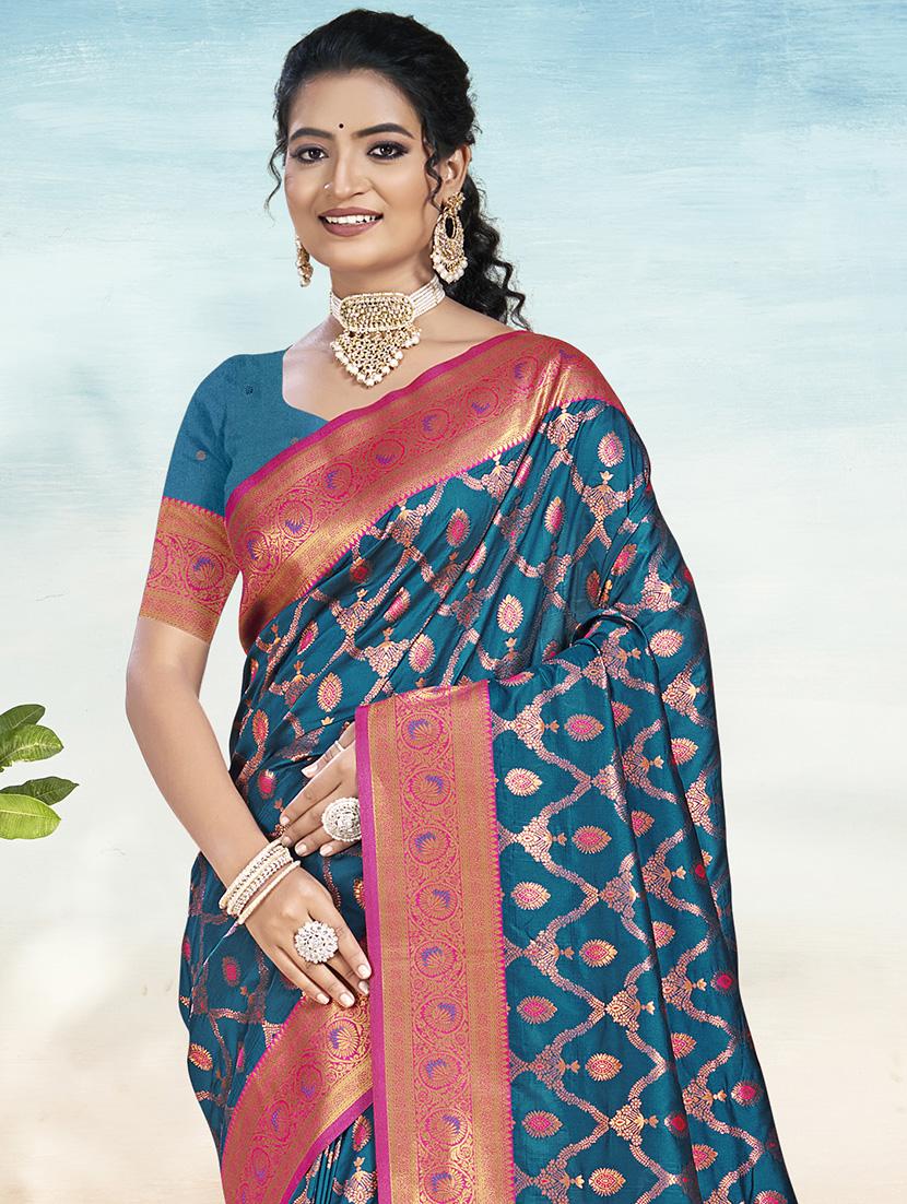 women self design banarasi saree with blouse - 21671209 - Standard Image - 1