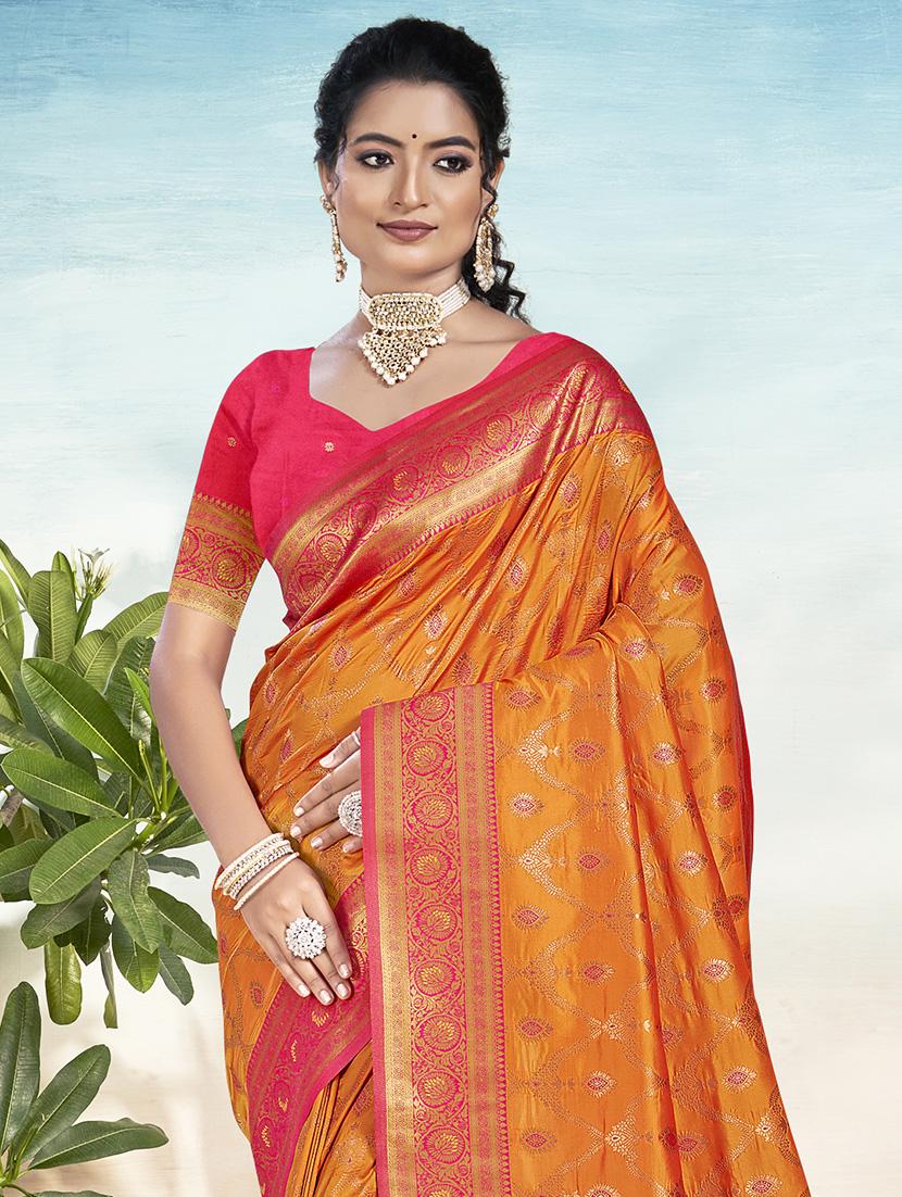 women self design banarasi saree with blouse - 21671210 - Standard Image - 1