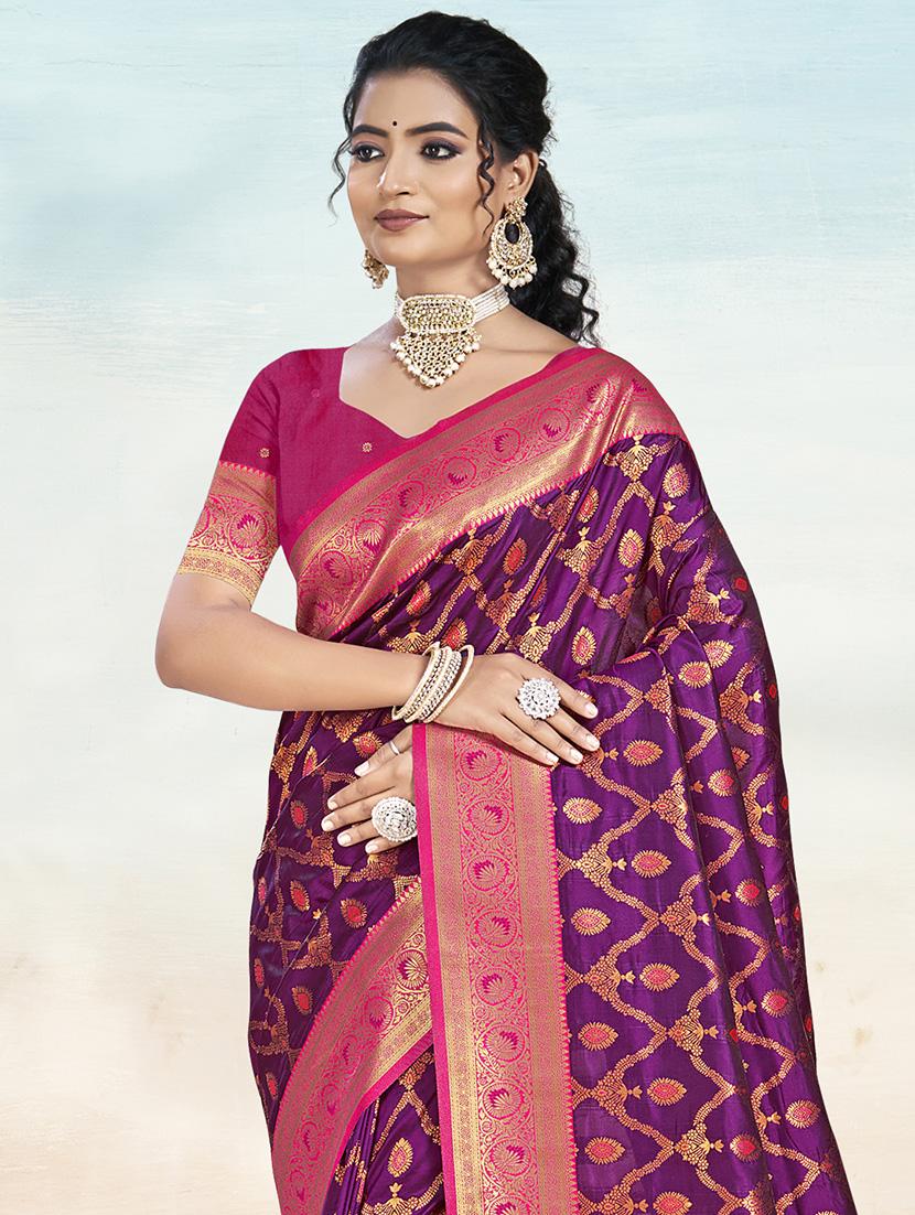 women self design banarasi saree with blouse - 21671211 - Standard Image - 1