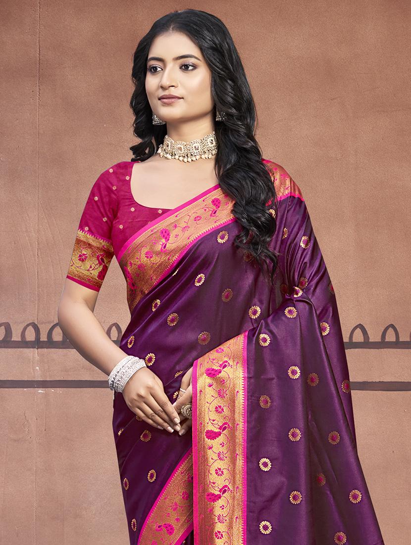 women self design paithani saree with blouse - 21671215 - Standard Image - 1