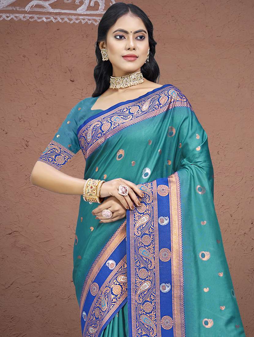 women self design bordered saree with blouse - 21671256 -  Standard Image - 1