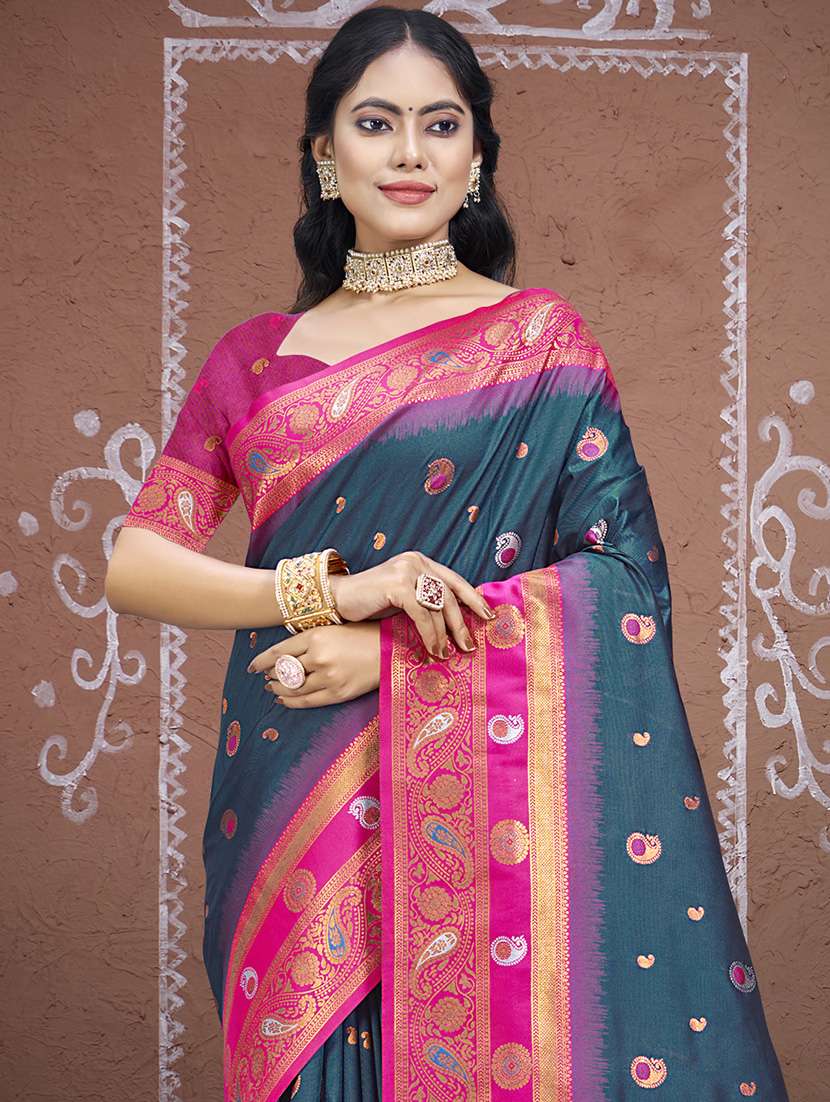 women self design bordered saree with blouse - 21671259 -  Standard Image - 1