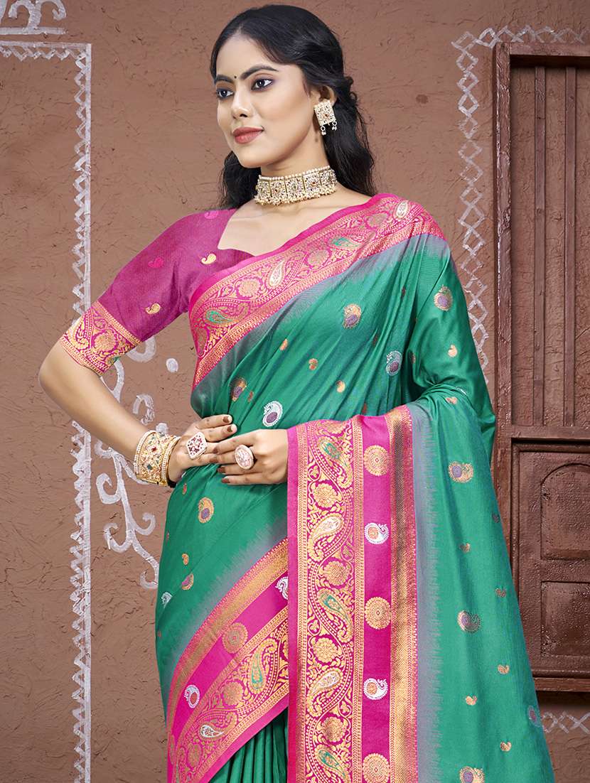 women self design bordered saree with blouse - 21671260 -  Standard Image - 1