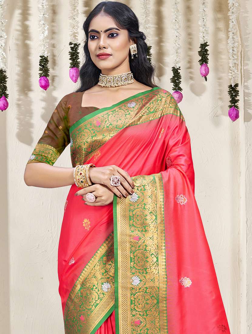 women self design bordered saree with blouse - 21671267 -  Standard Image - 1