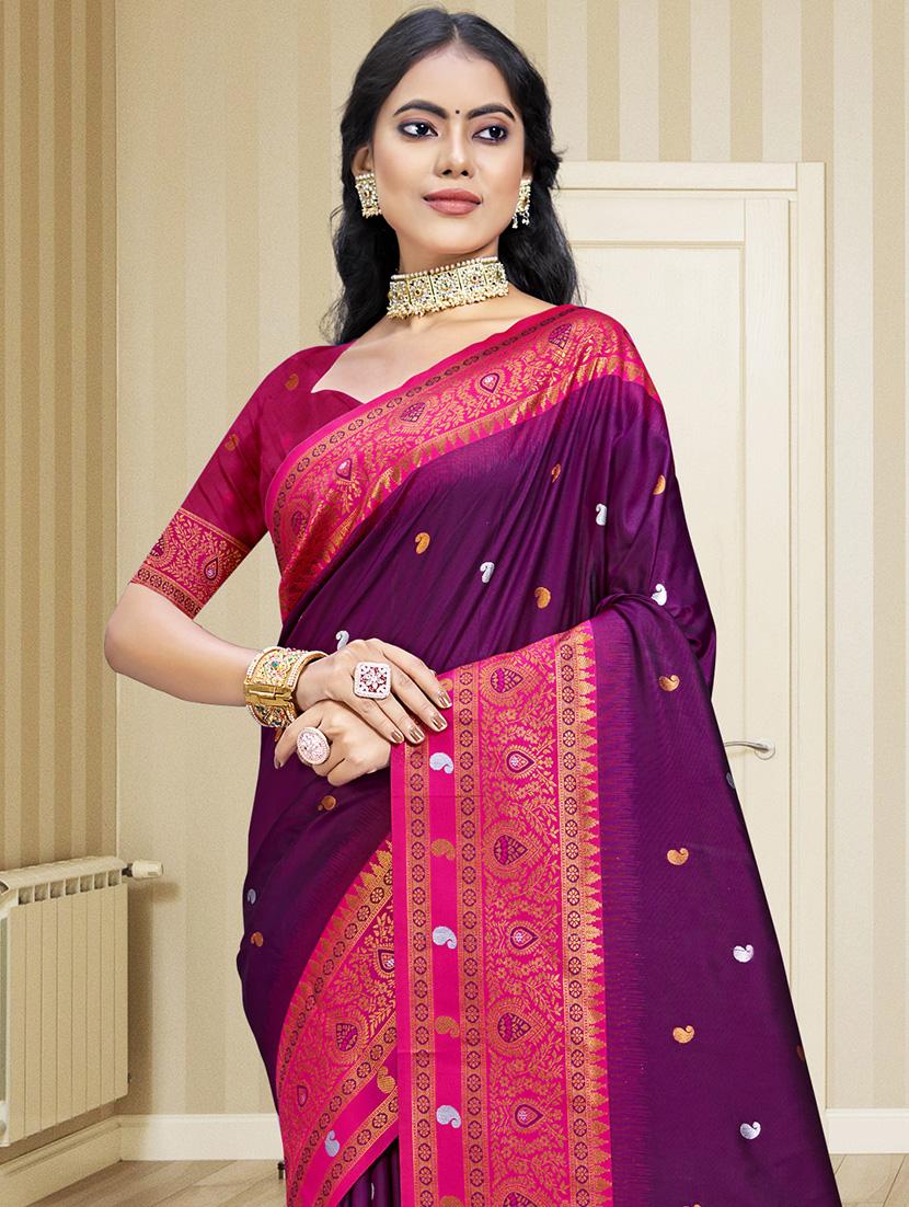 women self design bordered saree with blouse - 21671271 -  Standard Image - 1