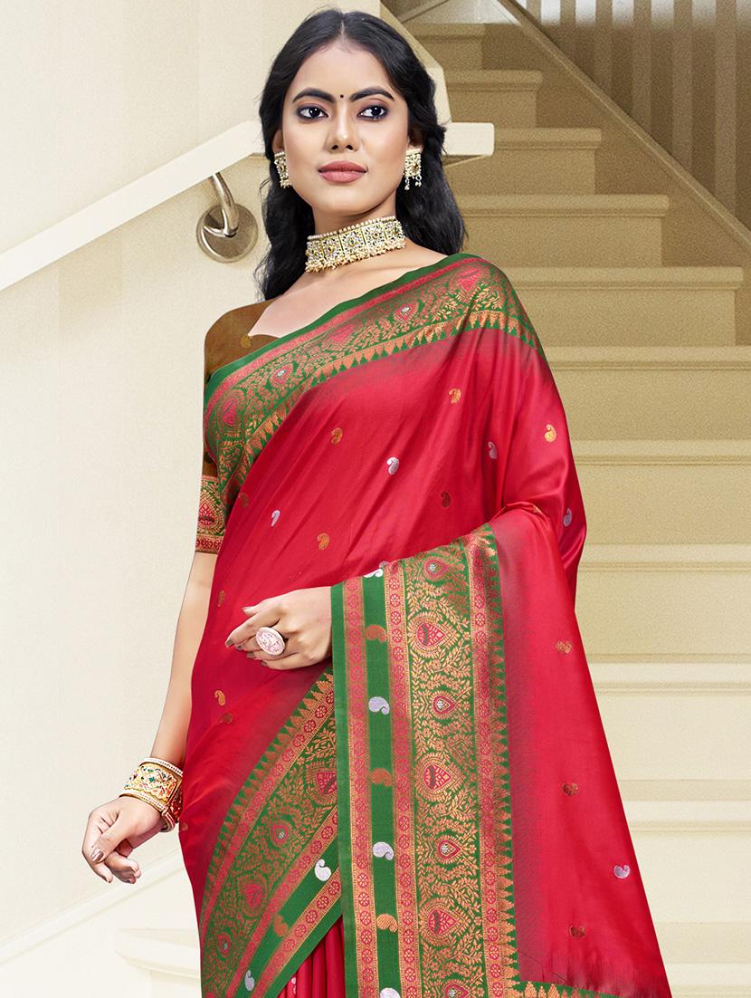 women self design bordered saree with blouse - 21671275 - Standard Image - 1