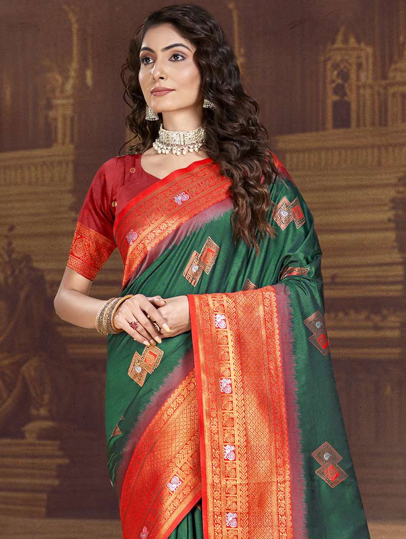 women self design bordered saree with blouse - 21671310 -  Standard Image - 1