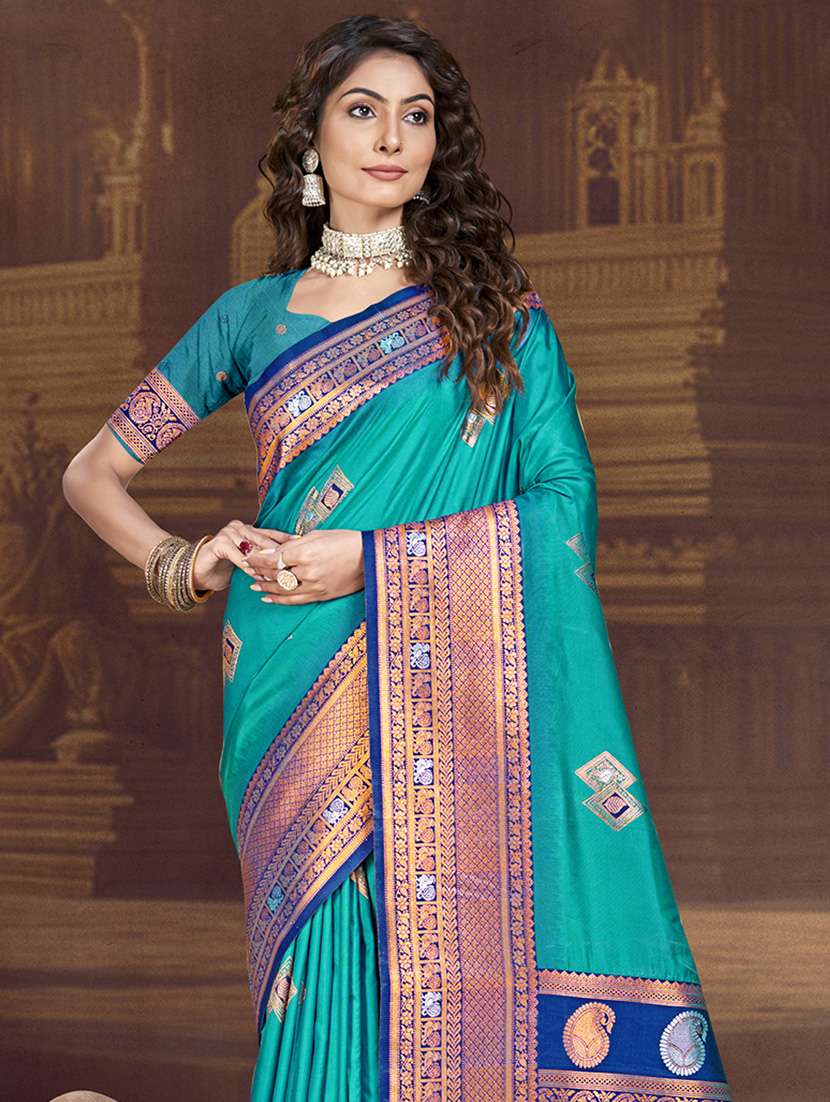 women self design bordered saree with blouse - 21671312 -  Standard Image - 1