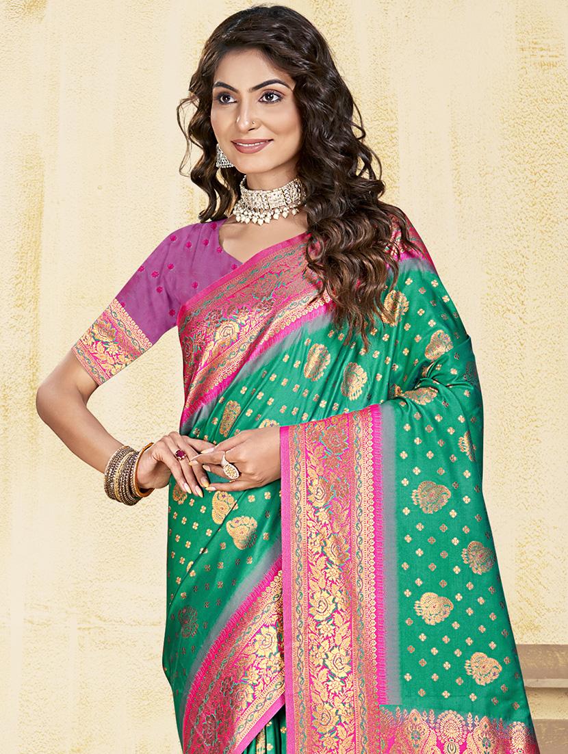 women self design banarasi saree with blouse - 21671324 - Standard Image - 1