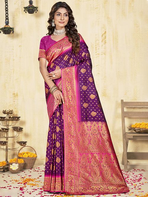 women self design banarasi saree with blouse - 21671325 - Standard Image - 0