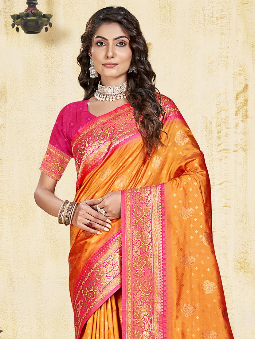 women self design banarasi saree with blouse - 21671326 - Standard Image - 1