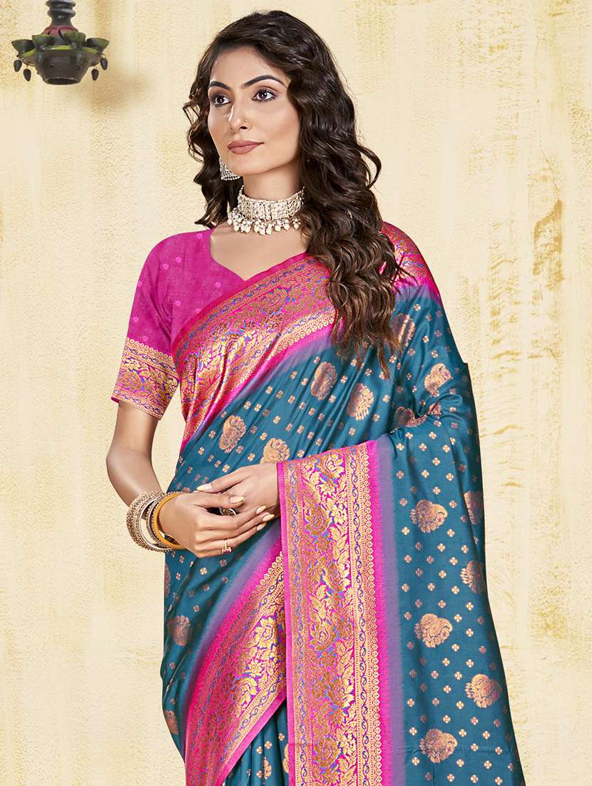 women self design banarasi saree with blouse - 21671329 - Standard Image - 1