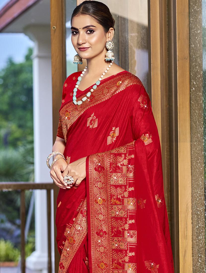 women self design banarasi saree with blouse - 21671338 -  Standard Image - 1